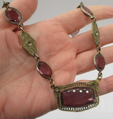 ANTIQUE CZECH GLASS NECKLACE