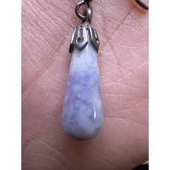 VTG Estate Sterling Silver & Charoite Pierced Hook Dangle Earrings! 195