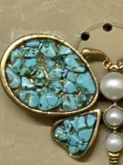 NOS Coldwater Creek Mosiac Butterfly Pin Brooch