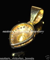 0.60ctw Genuine Old Mine Rose Antique cut Diamond Vintage Silver Pendant Jewelry