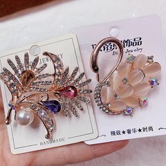 20Pcs Wholesale Brooch Pins Lot Random Rhinestone Crystal Flower Scarf Buckle