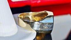 14k yellow gold size 11 ring 0.90ct natural diamond vintage handmade 11.75gr