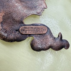 Vintage 1979 Talcon Int. Denver Art Nouveau Revival Copper Necklace Lady Profile