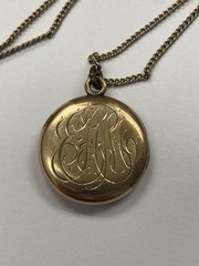 10-14kt rose gold filled necklace Locket Sovereign