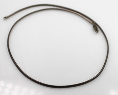 Vintage Sterling Silver Omega Necklace 925 Italy 2.5mm 12 Grams 18″ flat chain