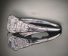 Vintage Platinum Engagement Ring 1.71ct.Natural Cushion Diamond GIA Cert 1930’s