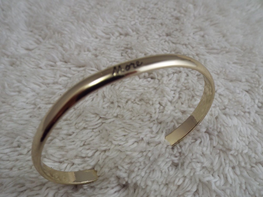 Goldtone MORE Cuff Bracelet (F43)