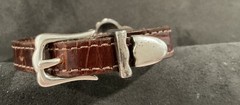 Vintage Brighton Leather Cherub silver-tone bracelet 1995