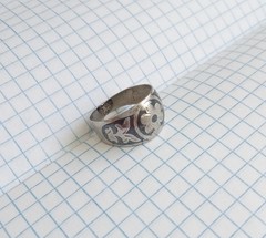 Vintage Beautiful Ring With niello Cupronickel USSR times Women’s Jewelry size 8
