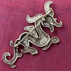 Dragon Brooch Pin Signed MMA Vintage NY Metropolitan Museum of Art Gold Plated