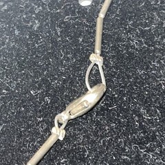 OPALITE Beads And Liquid Silver Bead Necklace 18”