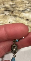 Turquoise Dangle Earrings Leverback Pierced Jewelry Vintage (?) See Description