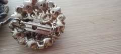 Vintage 4 Brooches Beautiful MultiColor Rhinestone Mark & Unmark See The Pics