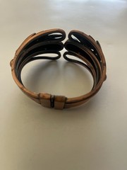 vintage hinged copper bracelet Matisse Renoir Style