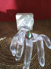 #8 Turquoise Sterling Marquise Shape Ring Size 8