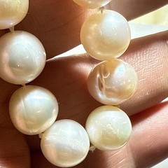 Choker Cultured Pearl 14k 9mm Ball Clasp 10mm Big Multicolor Pearls 16.5” Unused