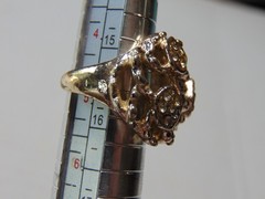 Vintage Gold-toned free-form Cluster Ring Size 5 – FREE SHIPPING