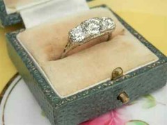 3.00 Ct Art Deco Style Lab Created Diamond Three-Stone Filigree 925 Silver Ring
