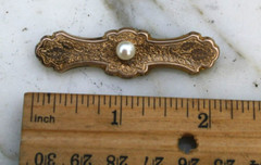 Antique Victorian Brooch/Pin, 10K GF with Pearl, Gorgeous