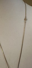 Celebrity NY Gold Tone Faux Turquoise Cabochon Red Rhinestone Pendant Necklace