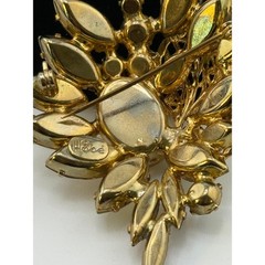 Vintage Signed Hobe Amber and Multi-Colored 1960’s Brooch