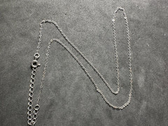 1.00g Vintage Sterling Silver 925 Cable Chain Necklace Adjustable 17.5 in