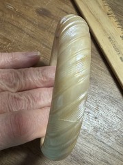 Vintage Bangle Creamy Iridescent Bracelet 8 Inches. As Pictured