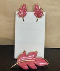 Vintage Sarah Coventry pink Autumn Splendor set