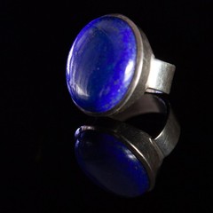 Vintage 925 Sterling Silver Large Blue Lapis Lazuli Ring Size 8.5 21.6g