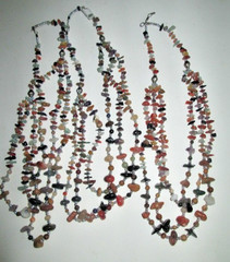 LOT 9 Wearable CHUNKY Semi-Precious Stones bead abalone seed necklace 2.61 lbs