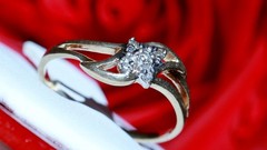 10k yellow gold ring natural diamond size 4.5 swirl vintage handmade 1.10g N3721
