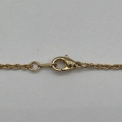 Vintage Unbranded Gold Tone Necklace With Medallion Pendant & Red Stone