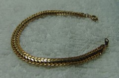 Vintage Gold Tone Shiny Bracelet, No brand, 7 inches