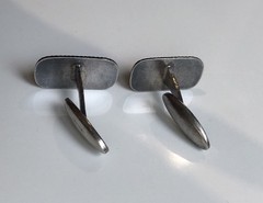 Vintage Silver cufflinks Bird (Seagull) hot enamel Silver 875 Made in the USSR