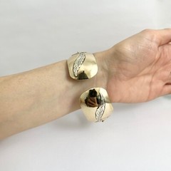 Vintage 1950’s Handmade Flower Cuff Bangle Bracelet 10K Yellow Gold, 28.60 Grams