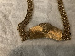 Jackie Collin’s VTG 80’s Panther Gold Plated Two Tone Chain Link Necklace