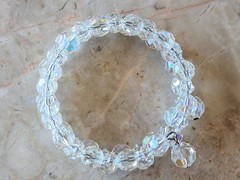 Vintage Gorgeous Amazingly Sparkly Auroa Borealis Crystals Wrap Bracelet
