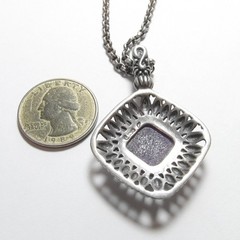 CAROLYN POLLACK Relios Sterling Silver 4.00 Ct Natural Purple Amethyst Pendant