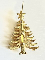 Eisenberg Ice Vintage Christmas Tree Rhinestone Brooch Pin Colorful Holiday Luxe