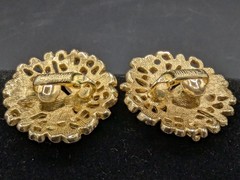 Sarah Coventry 1960s Vintage Book Piece Diamante Earrings Clip-On SEE PICS