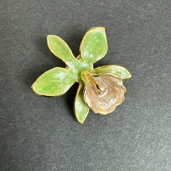 Vintage Enamel Flower Brooch Pin Pendant