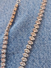 UNMARKED UNTESTED 5mm. MARQUISE 16″ NECKLACE JEWELRY