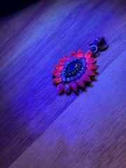 Sterling Silver Ruby Pendant With Simulated Emerald