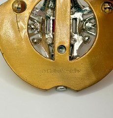 RARE 1930’S ART DECO RHINESTONE SIGNED MCCLELLAND BARCLAY PIN BROOCH