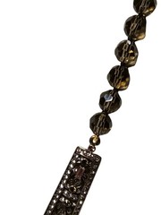 Heidi Daus Necklace Art Deco Rhinestone Aurora Borealis Beauty Long Y Drop