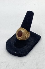 Vintage 1948 St. Michael’s Diocesan High School 10K Gold Carnelian Ring Sz 6.25
