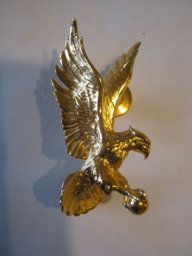 1 3/4″ Brass Tone Eagle Pin, Two Post Clasps (MW-17)