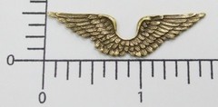 19493 Brass Oxidized Victorian Wing Brass Jewelry Finding