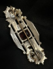 Art Deco 1930s Signed Rhinestones Brooch Pin – Needs TLC