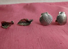 SCREW BACK/CLIP ON MID CENTURY EARRING PAIRS, NO FLAWS; PEARL,STEARLING + MORE